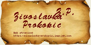 Živoslavka Prokopić vizit kartica